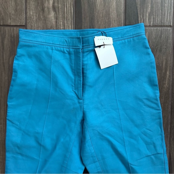 NWT Sandro Paris Straight Cut 7/8 Length Trousers in Blue Sz 6 - Picture 5 of 10